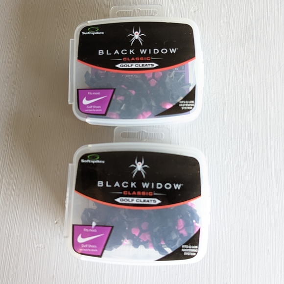 Old Stock Softspikes Black Widow Golf Spikes Cleats Lot 36 Pieces Total Nike - Picture 1 of 3